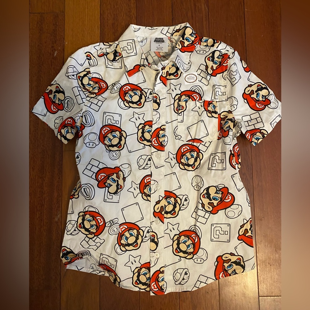 Boys Nintendo Mario Casual Shirt
